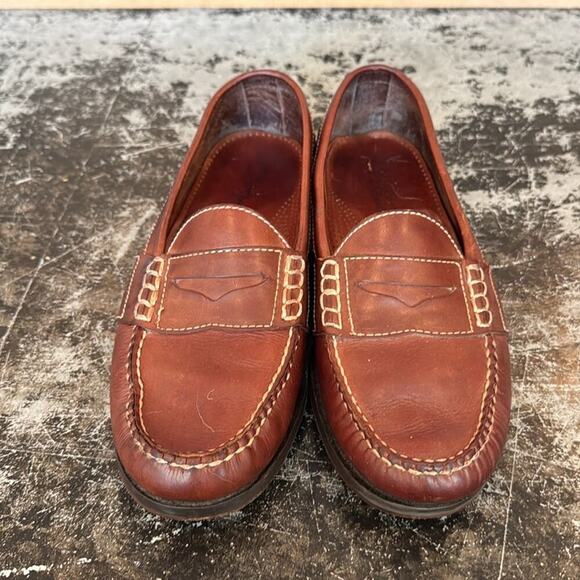 Cole Haan Other - Mens Cole Haan Brown Leather Loafers w/Contrast Stitching Size 10.5